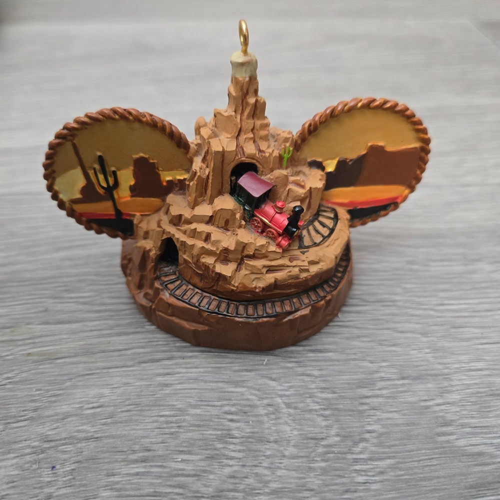 Disney Brown Big Thunder Mountain Railroad Ornament Ear Hat Derek Lesinski Theme